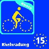 Das Bild zeigt das Logo des Rheinradweges