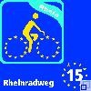 Das Bild zeigt das Logo des Rheinradweges