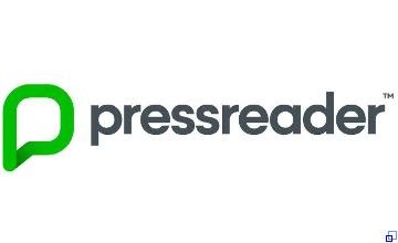 Die Abbildung zeigt das Logo des PressReaders.