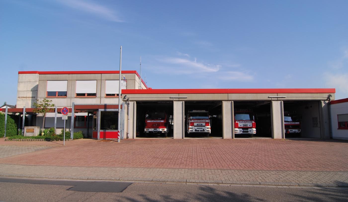 Das Bild zeigt eine Ansicht des Feuerwehrhauses