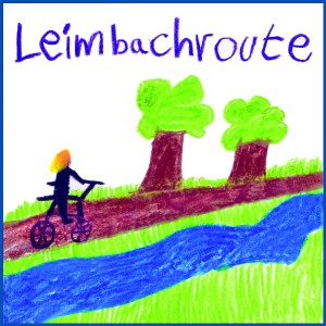Das Bild zeigt das Logo der Leimbachroute