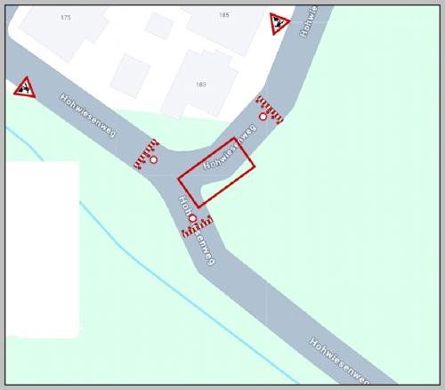 Grafik des Straßenbereichs der Sperrung