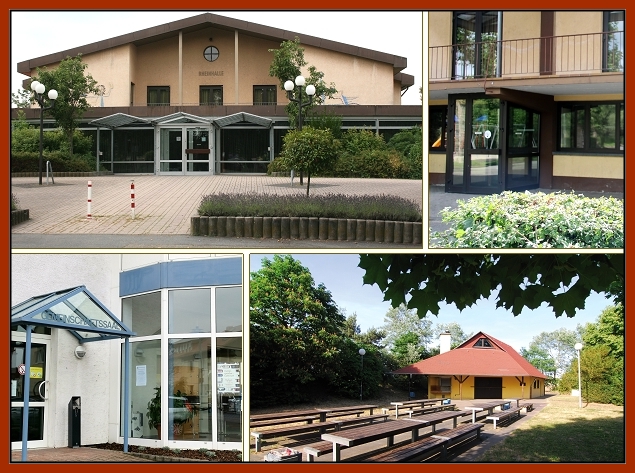 Fotocollage mit Motiven von den Einrichtungen zum Vermieten